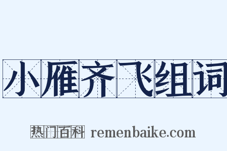 小雁齐飞组词是什么意思的图片